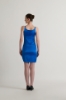 Picture of Sleeveless Satin Blue Midi Dress