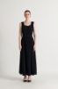 Picture of Straight Flowing Black Maxi Dress