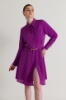Picture of Button Down Shirt Knee Length Purple Dress