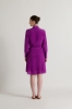 Picture of Button Down Shirt Knee Length Purple Dress