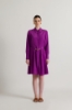 Picture of Button Down Shirt Knee Length Purple Dress