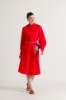 Picture of A-Line Orange Midi Dress