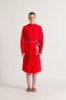 Picture of A-Line Orange Midi Dress