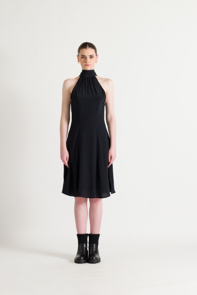 Picture of A-Line Flared Black Dress