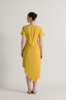 Picture of Asymmetrical Yellow satin Dress