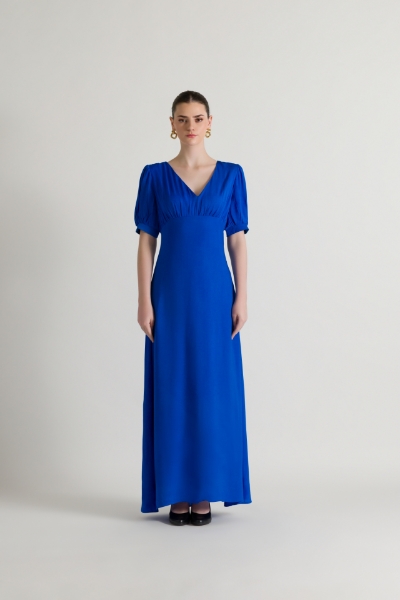 Picture of Empire Waistline Blue Maxi Dress