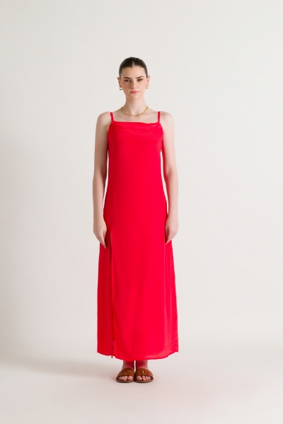 Picture of Slim Fit Orange Maxi Dress - copy